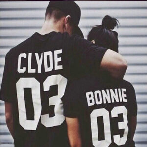 Cotton print couple T-shirt