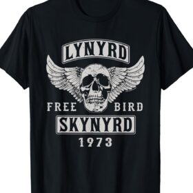 Free Bird Skull 1973 T-shirt, Men's Shoulder T-shirt